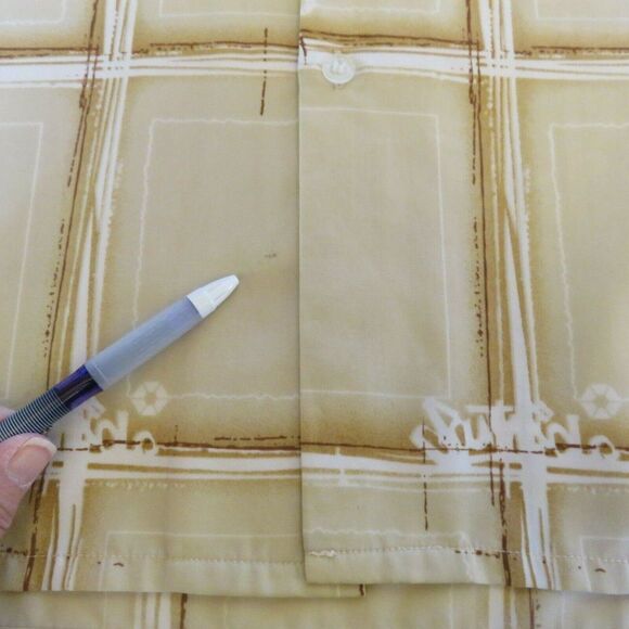 SouthPole Shirt Mens XL Short Sleeve Hip Hop South Pole Camp Plaid Logo Tan - Picture 11 of 12